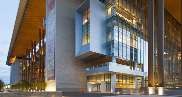 a person entering a building